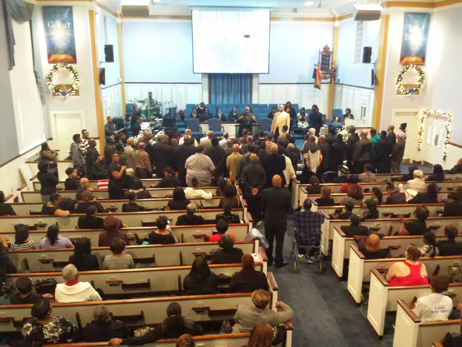 El Bethel Church Sanctuary filled with worshippers