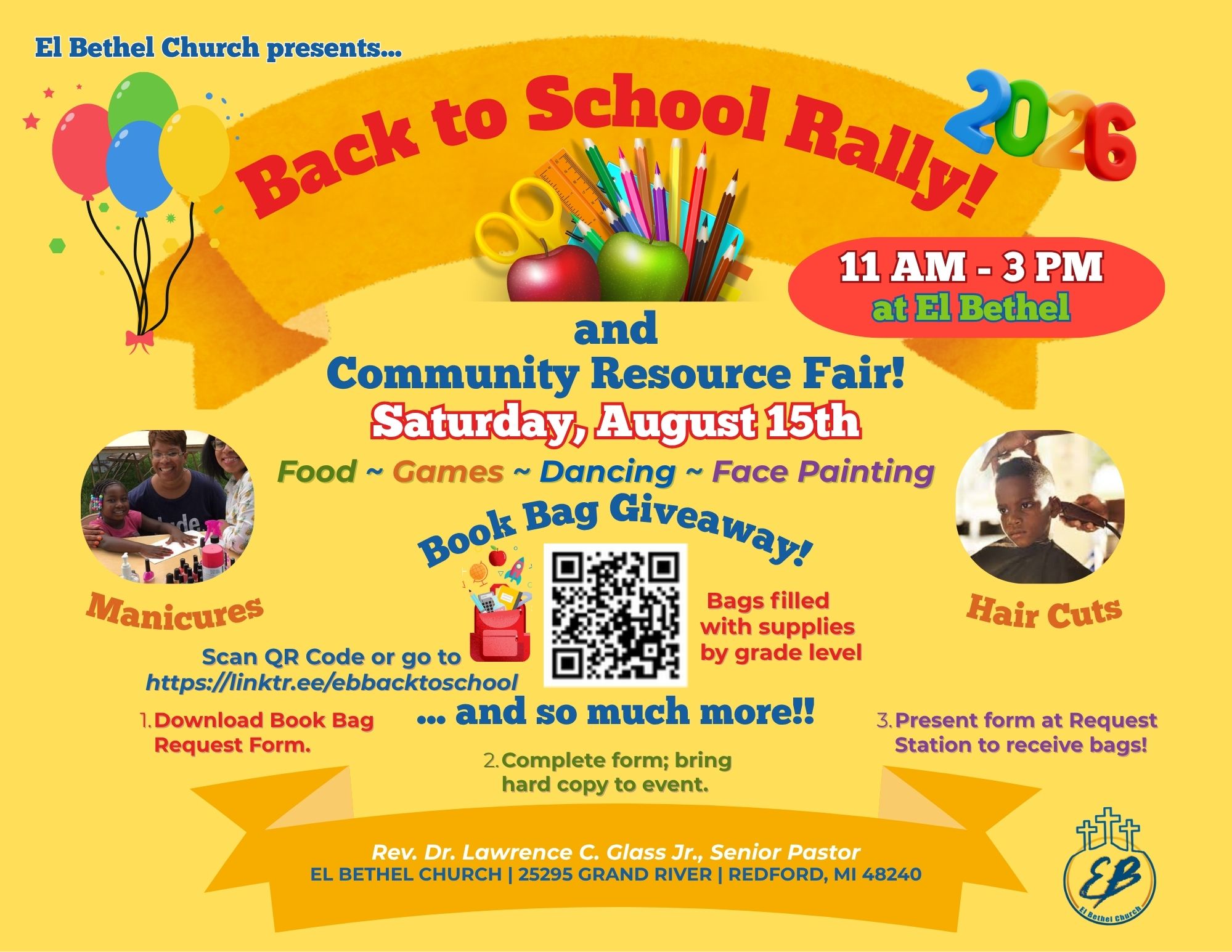 Back to School Rally 2026 & Community Resource Fair — Saturday, August 15 at El Bethel