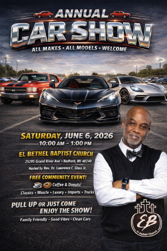 Annual Car Show — All Makes, All Models Welcome — June 6, 2026